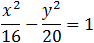 x^2/25-y^2/31.25=1